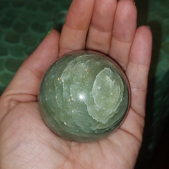 Beautiful Green Aventurine Sphere with Stand - Picture 8 of 10